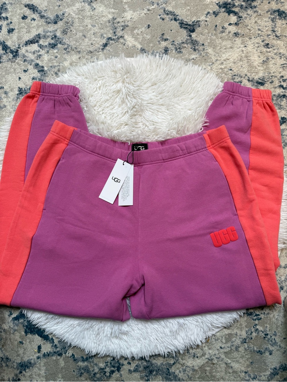 NWT UGG Women Colorblock Pink & Coral Jogger